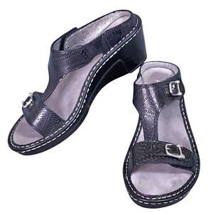 ALEGRIA WOMENS SANDALS  LARA WILD WEST BLACK SANDELS Size 11.5 - 12‎